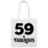 59th Birthday 59 & Fabulous - Tote Bag White