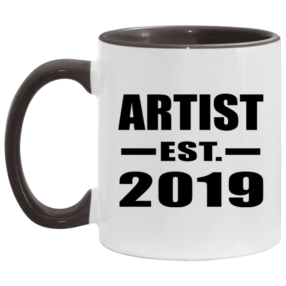 Artist Established EST. 2019 - 11oz Accent Mug Black