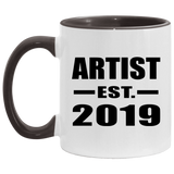 Artist Established EST. 2019 - 11oz Accent Mug Black