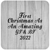 First Christmas As An Amazing Gf & Bf 2022 - Drink Coaster F