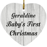 Geraldine Baby's First Christmas - Heart Ornament F