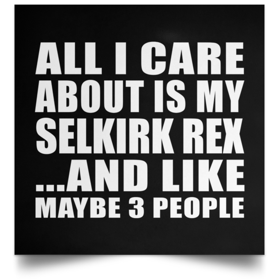 All I Care About Is My Selkirk Rex - Poster Square