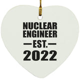 Nuclear Engineer Established EST. 2022 - Heart Ornament