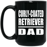 Curly-Coated Retriever Dad - 15oz Coffee Mug Black