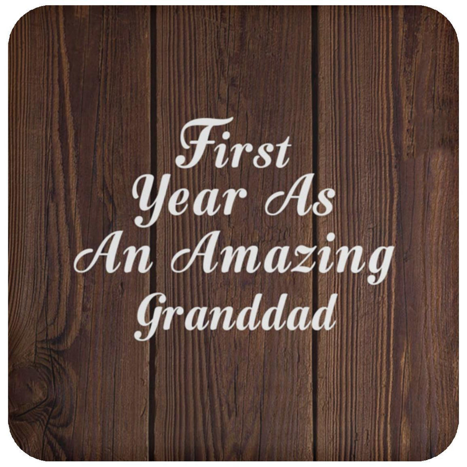 First Year As An Amazing Granddad - Drink Coaster D