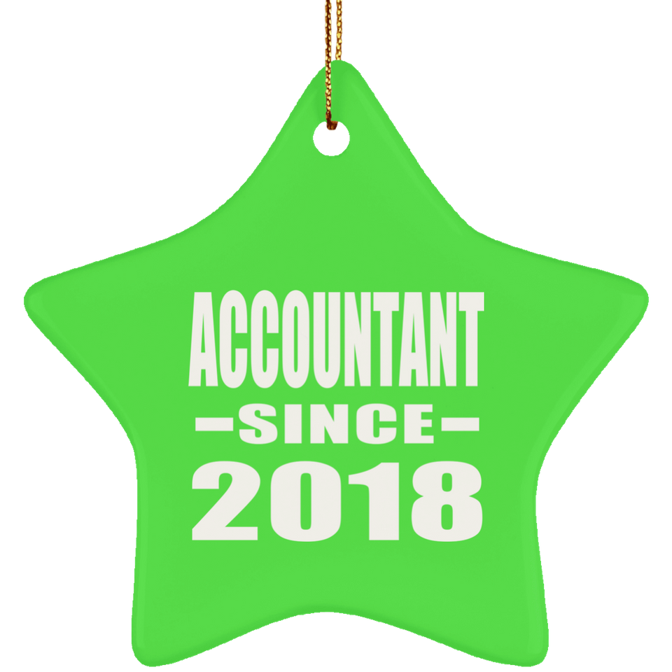 Accountant Since 2018 - Star Ornament