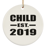 Child Established EST. 2019 - Circle Ornament
