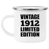 112th Birthday Vintage 1912 Limited Edition - 12oz Camping Mug