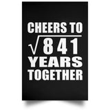 29th Anniversary Cheers To Square Root of 841 Years Together - Poster Portrait