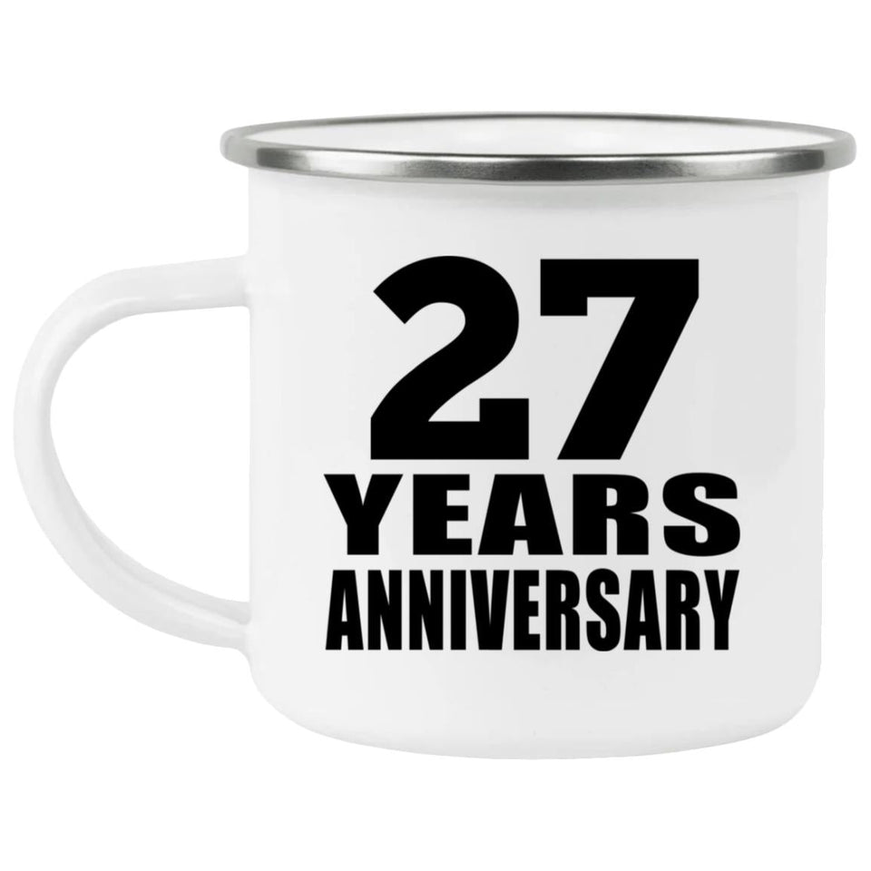 27th Anniversary 27 Years - 12oz Camping Mug