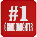 Number One #1 Granddaughter - Drink Coaster