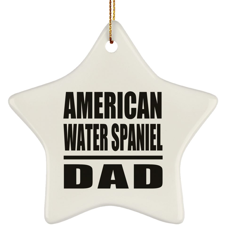 American Water Spaniel Dad - Star Ornament