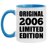 18th Birthday Original 2006 Limited Edition - 11oz Accent Mug Blue