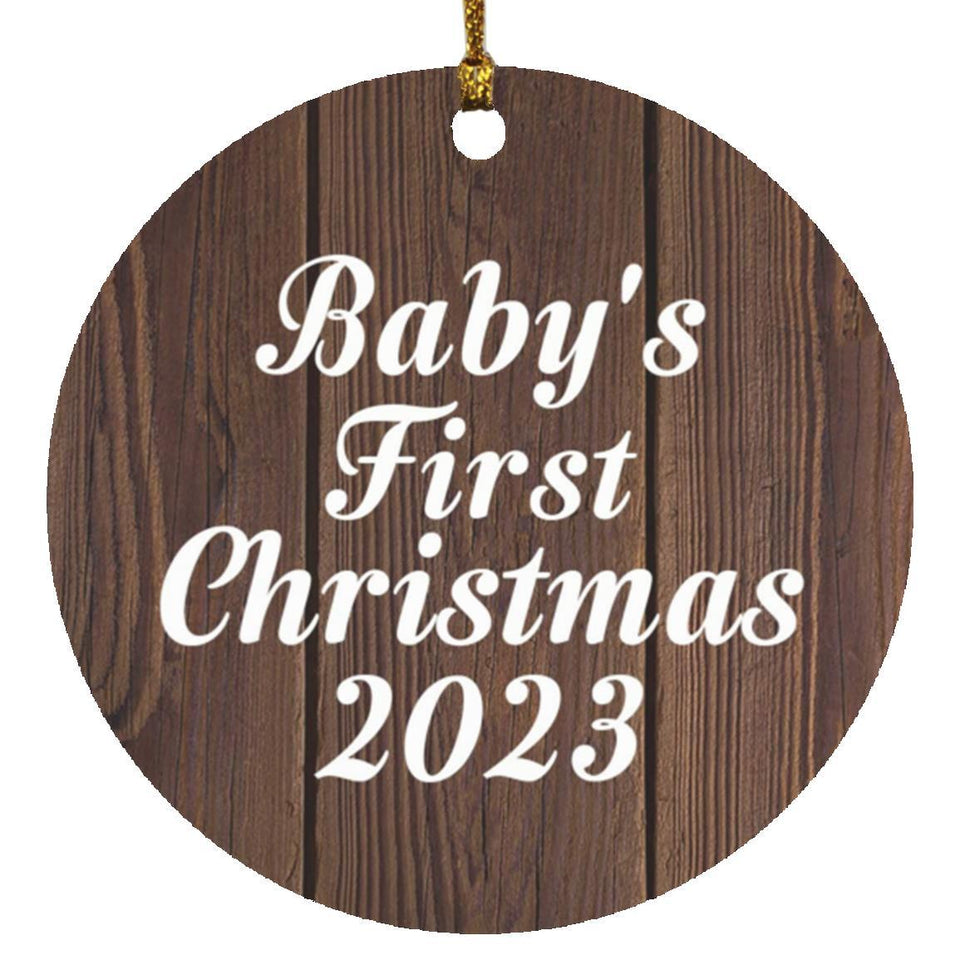 Baby's First Christmas 2023 - Circle Ornament D