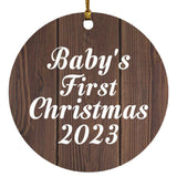 Baby's First Christmas 2023 - Circle Ornament D