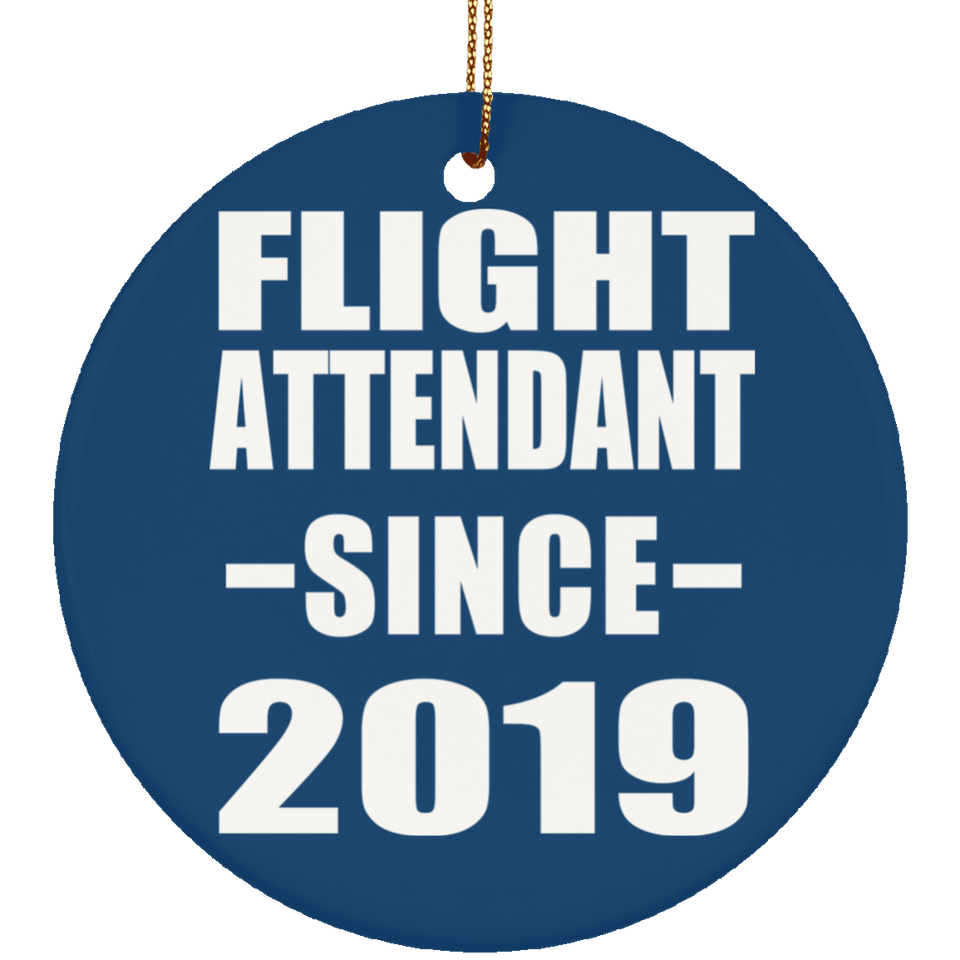 Flight Attendant Since 2019 - Circle Ornament