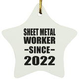 Sheet Metal Worker Since 2022 - Star Ornament