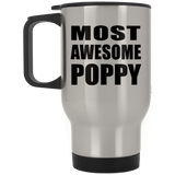 Most Awesome Poppy - Silver Travel Mug