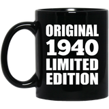 84th Birthday Original 1940 Limited Edition - 11oz Coffee Mug Black