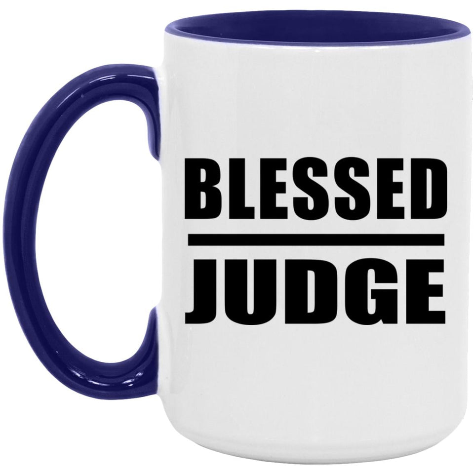 Blessed Judge - 15oz Accent Mug Purple
