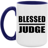 Blessed Judge - 15oz Accent Mug Purple