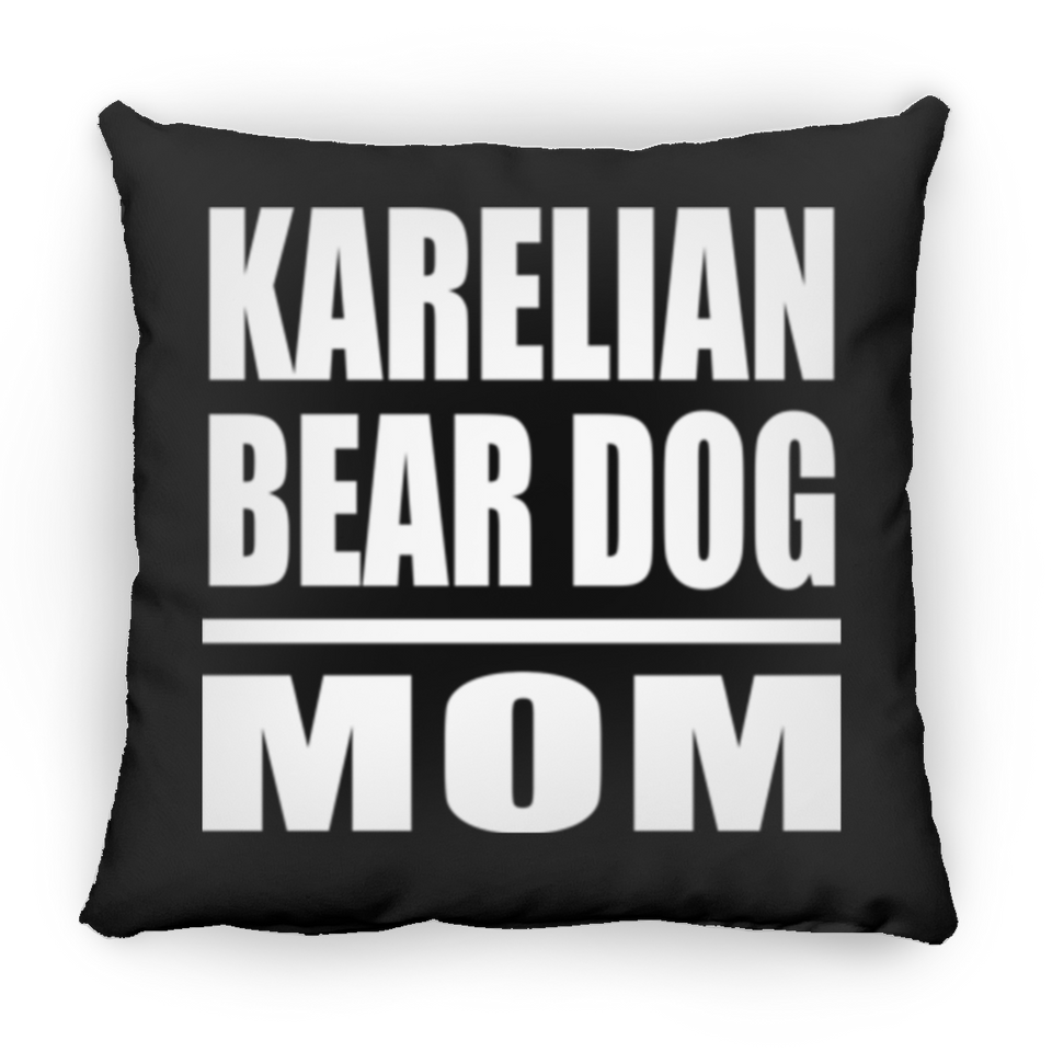 Karelian Bear Dog Mom - Throw Pillow Black