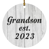 Grandson Established Est. 2023 - Circle Ornament F