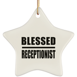 Blessed Receptionist - Star Ornament