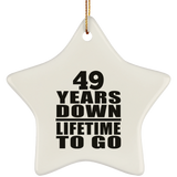 49th Anniversary 49 Years Down Lifetime To Go - Star Ornament