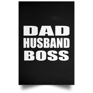 Dad Husband Boss - Poster Portrait