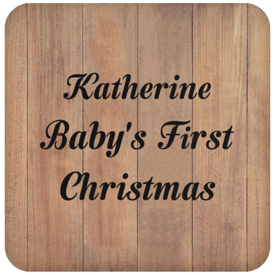 Katherine Baby's First Christmas - Drink Coaster C