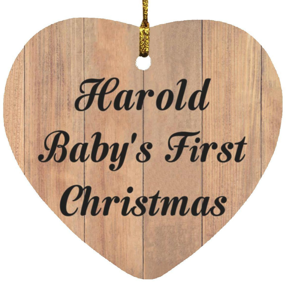 Harold Baby's First Christmas - Heart Ornament C
