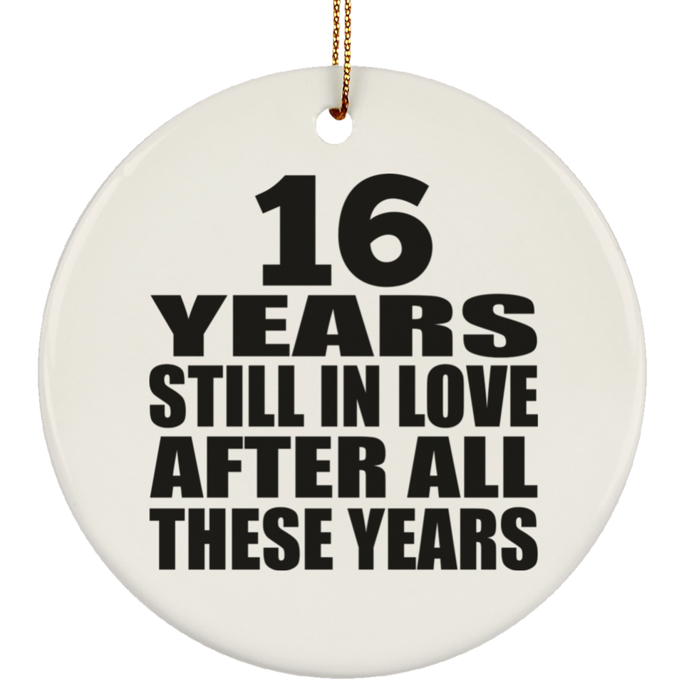 16th Anniversary 16 Years Still In Love After These Years - Circle Ornament