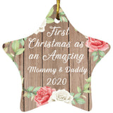 First Christmas As an Amazing Mommy & Daddy 2020 - Star Ornament B
