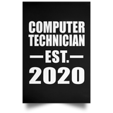 Computer Technician Established EST. 2020 - Poster Portrait