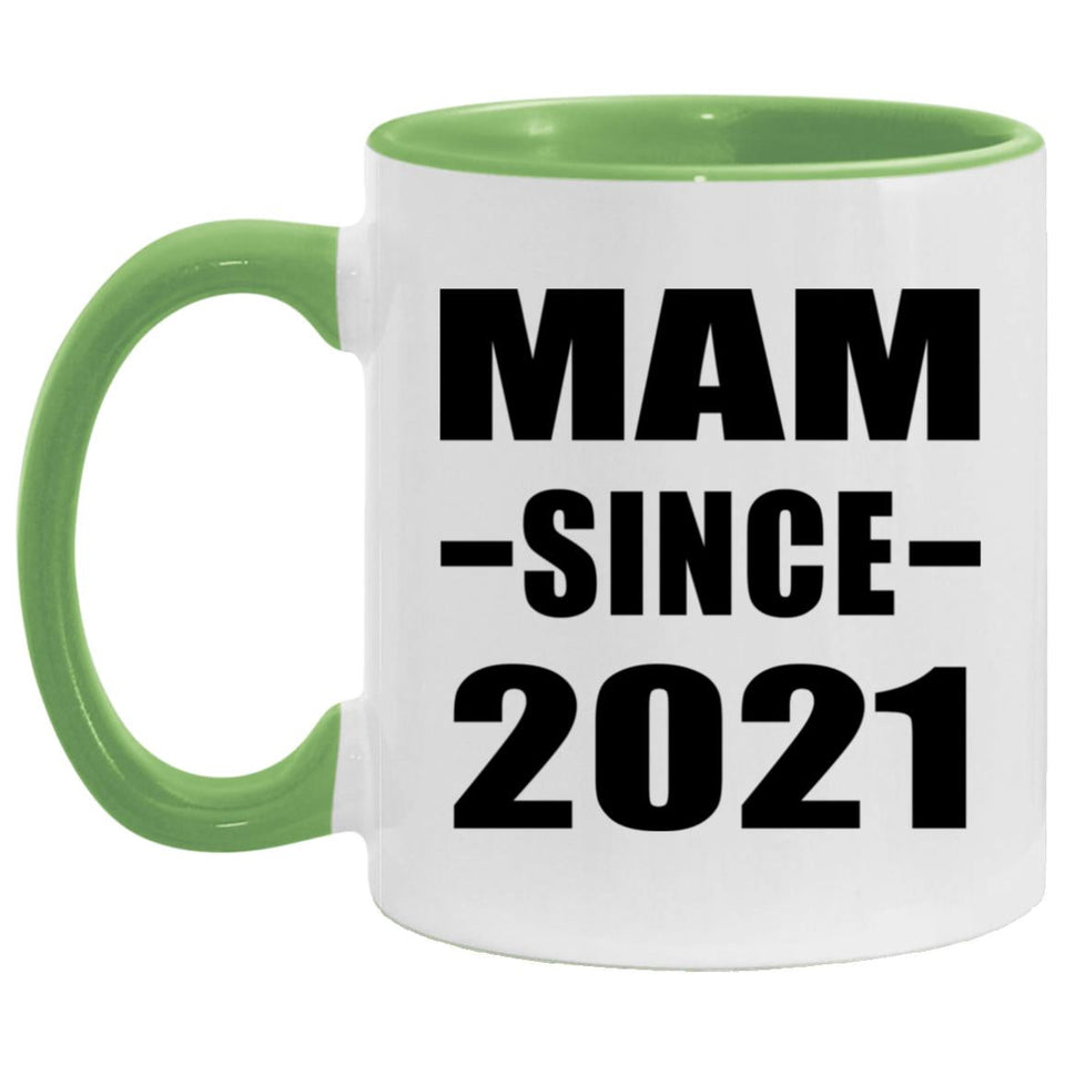 Mam Since 2021 - 11oz Accent Mug Green