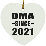 Oma Since 2021 - Heart Ornament