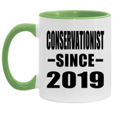 Conservationist Since 2019 - 11oz Accent Mug Green