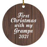 First Christmas With My Gramps 2021 - Circle Ornament D