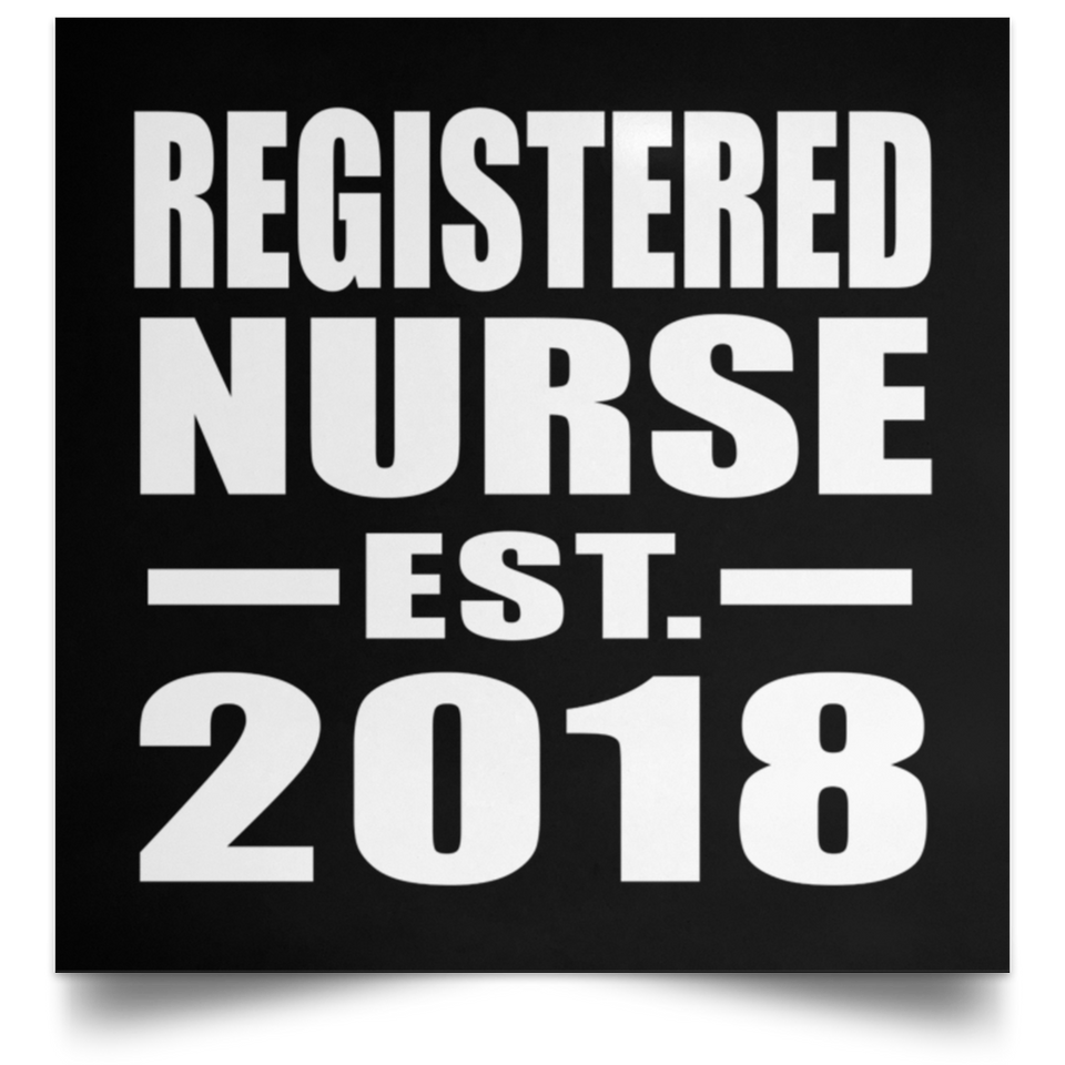 Registered Nurse Established EST. 2018 - Poster Square