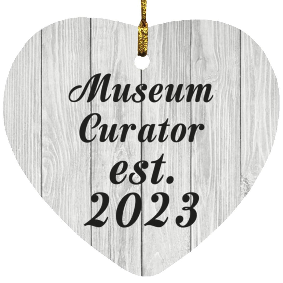 Museum Curator Established Est. 2023 - Heart Ornament F