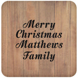 Merry Christmas Matthews Family - Drink Coaster C