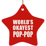 World's Okayest Pop-Pop - Star Ornament