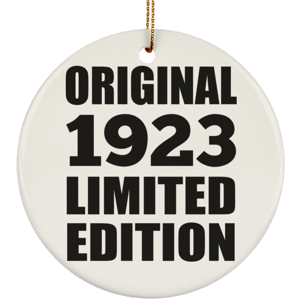 101st Birthday Original 1923 Limited Edition - Circle Ornament