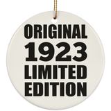 101st Birthday Original 1923 Limited Edition - Circle Ornament