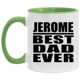 Jerome Best Dad Ever - 11oz Accent Mug Green
