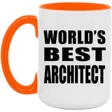 World's Best Architect - 15oz Accent Mug Orange