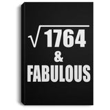 42nd Birthday Square Root of 1764 & Fabulous - Canvas Portrait