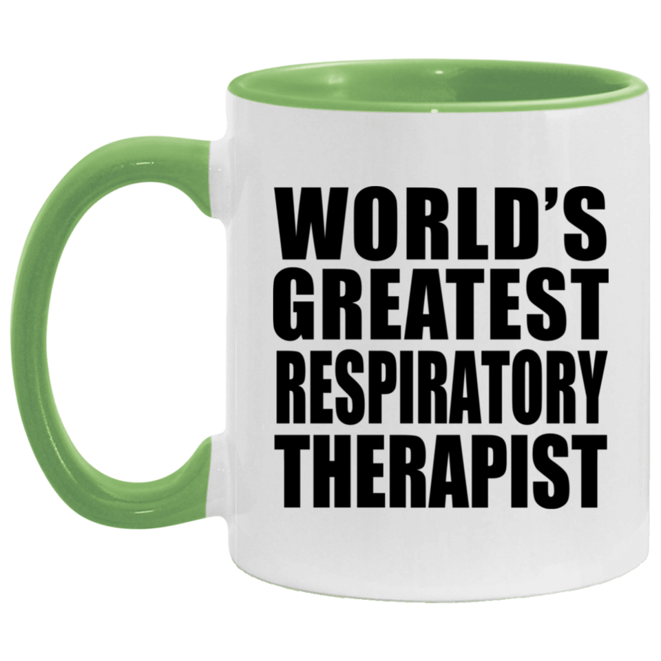 World's Greatest Respiratory Therapist - 11oz Accent Mug Green