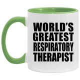 World's Greatest Respiratory Therapist - 11oz Accent Mug Green